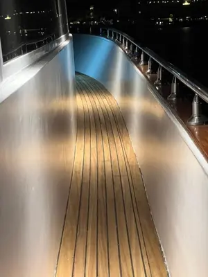 a close up of a long escalator at KUBA LuXus tour - Hotel boat in sahl Hashesh - Hurghada in Hurghada