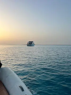 a boat in the middle of the water at KUBA LuXus tour - Hotel boat in sahl Hashesh - Hurghada in Hurghada