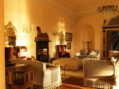 a large living room with a bed and a couch at La Maison Bleue El Gouna in Hurghada