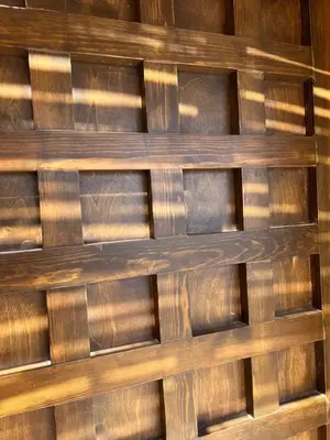 a close up of a wooden wall at Ayujidda Nubian House in Aswan