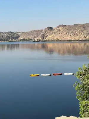 a group of boats on a large body of water at Ayujidda Nubian House in Aswan