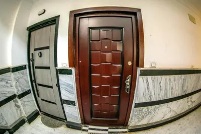 a pair of doors in a building at Inter Prime apartment 2 in Hurghada