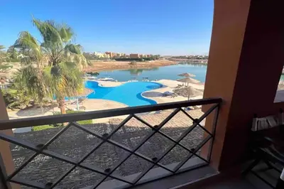 a view of a river from a balcony at Vue magnifique, confort unique in Hurghada