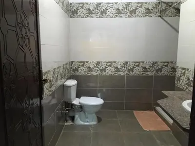 a bathroom with a toilet and a sink at Garden view guest house in Luxor