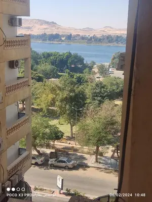 a view from a building with a view of a lake at شقة مفروشة رائعة كورنيش النيل برج الرياض in Naj‘ al ‘Amrāb