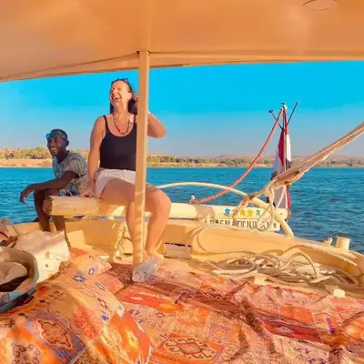 Felucca sailing boat from Aswan to komombo with private bathroom