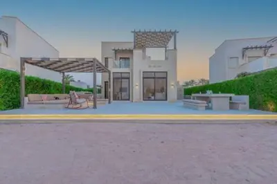a rendering of a house with avisor at The Lakefront Villa 4BR at Cyan ElGouna in Hurghada