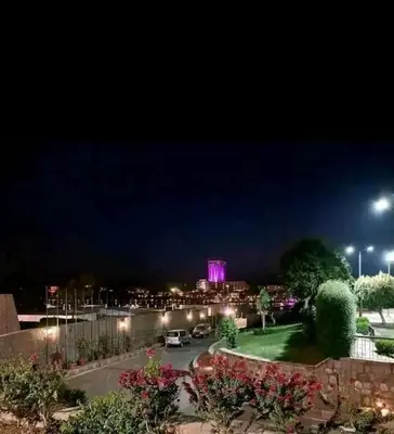a view of the city at night at City center NewAswan Aswan 2 in Aswan
