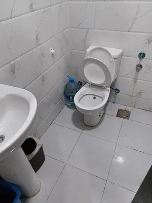 a bathroom with a toilet and a sink at Juliana beach in Hurghada