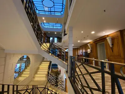 an overhead view of stairs in a building at Nile Cruise 2 nights 3 Days From Aswan to Luxor with tours in Aswan