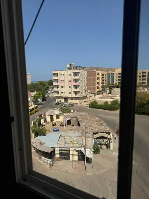 a view from a window of a building at Apartment all yours in Hurghada