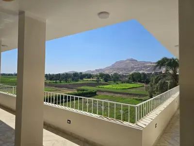 a view from the balcony of a house at siriuspalaceluxor in Al Karnak