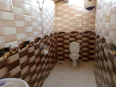 a bathroom with a toilet and a sink in it at SaYeD guest house in Dâbûb