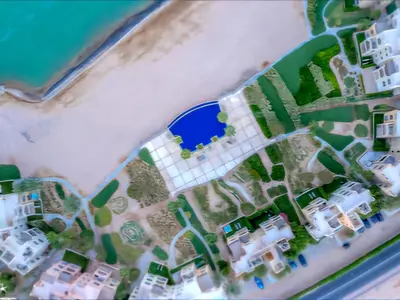a model of a map of a resort at Luxury Stays in Waterside El Gouna in Hurghada