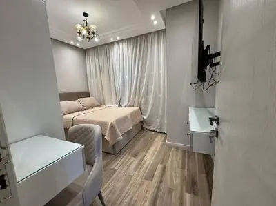 a small room with a bed and a window at Luxury Villa Hurghada Pool Near Senzo Mall 3story in Hurghada