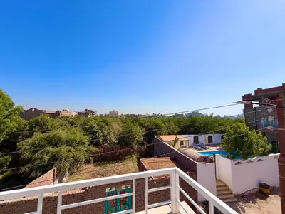 a view from the balcony of a house at Sylvie guest house in Luxor