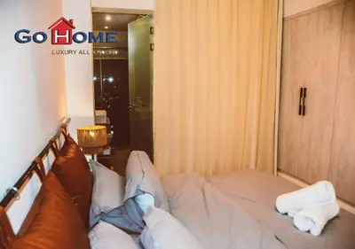 a bedroom with a bed in a room at Cozy 3BR at Sholan with Private Heated Pool El-Gouna in Hurghada