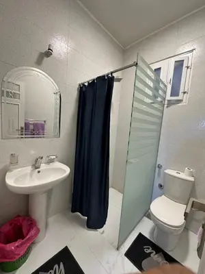 a bathroom with a sink and a toilet and a shower at Tuya House Luxor in Luxor