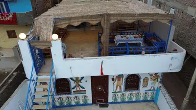 an overhead view of a building with a table on it at Dreams By Mon in Al Karnak