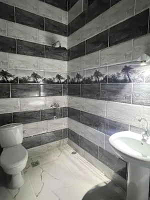 a bathroom with a toilet and a sink at River view house in Luxor