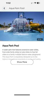 a water park pool with a water park that features expensive water slides at Luxury 3BD Makadi Heights phase 2 Orascom in Hurghada