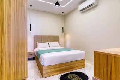 a bedroom with a bed in a room at La Prestigia luxury Apartments by Peaks in Hurghada