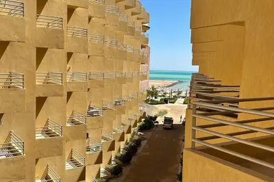 a view from the side of a building at Hurghada Concierge at Fiesta Beach Resort 411 in Hurghada