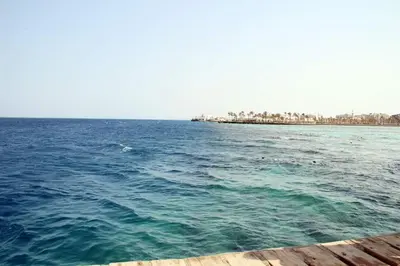 a view of the ocean from a dock at Tiba Golden Resort Hurghada in Hurghada