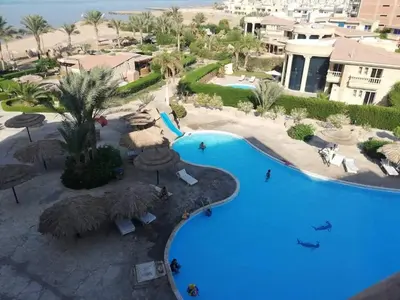 an aerial view of the pool at the resort at Palma Resort Hurghada in Hurghada