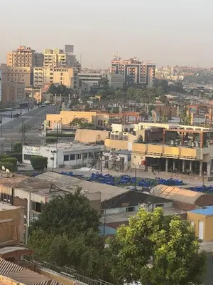 a view of a city with buildings and trees at Entire hotel apartment overlooking the Nile in Aswan