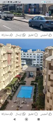 two pictures of a building and a parking lot at Florenza khamsin Resort Hurghada Red Sea in Hurghada
