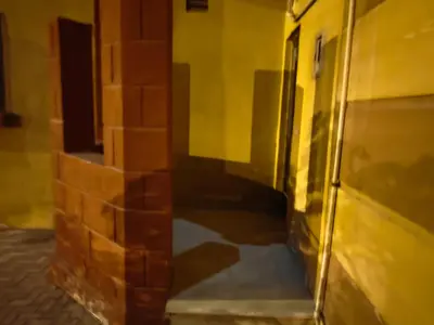 an empty hallway of a building with a door at Apartment in port Ghalib in Port Ghalib