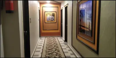 an empty hallway with a hallwayngthngthngthngthngthngthngthngthngthngth at El Massa in Idfu