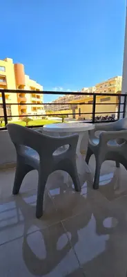 a ping pong table sitting on top of a building at Tiba Golden Aqua Vista Hurghada in Hurghada