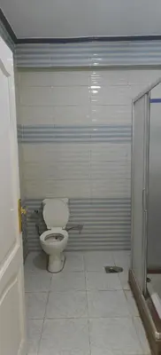 a bathroom with a white toilet in a stall at THE Nile Diamond Guest House in Luxor