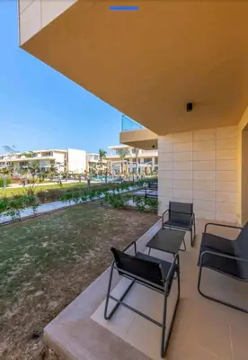 a group of chairs sitting on a patio at Luxury Stays in G-Cribs El Gouna in El Gouna