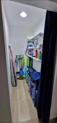 a room with a shelf and a room with baseball equipment at Hurgada Princess resort on Mamsha with private beach&pools in Hurghada
