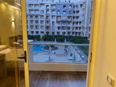 a view of a building from a window at Florenza compound in Hurghada