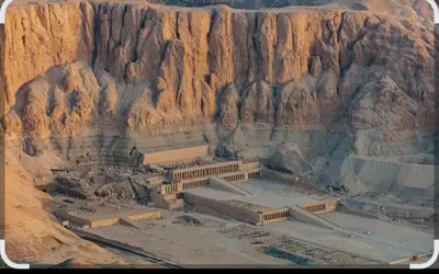 an amphitheater in a rock formation in a canyon at Elbess For Tourism in Al Karnak