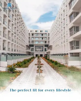 a rendering of a large white building at غرفة فندقية in Hurghada