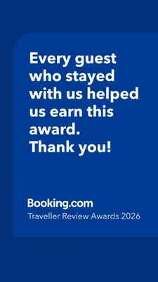 a blue picture with the words every guest who stayed with us helped us earn this at Arena Beach Resort in Hurghada