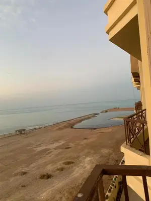 a view of the beach from the balcony of a house at casablanca resort in Hurghada