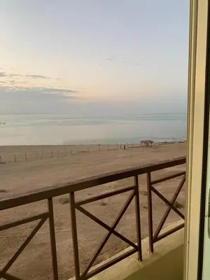 a view of the beach from a window at casablanca resort in Hurghada