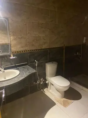 a bathroom with a toilet and a sink at الاقصر مركز القرنة مدينة القرنة الجديدة بجوار كافتيريا الميدان in ‘Ezbet Abu Ḥabashi
