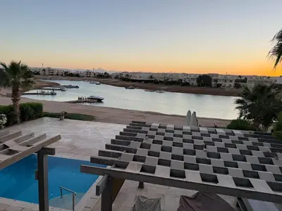 a view of a pool with a checkerboard pattern at The Nest Namaste - El Gouna in Hurghada