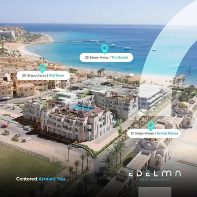 an image of a rendering of a resort with a beach at Sahl hashish in Hurghada
