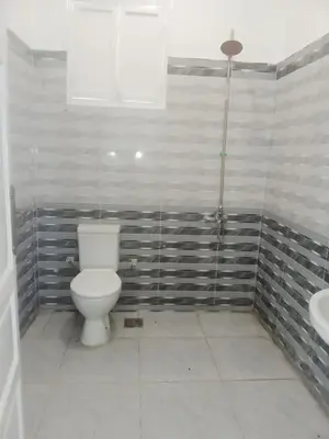 a bathroom with a toilet and a sink at Cozy 2-Bedroom Apartment Ramla, West Bank, Luxor in Luxor