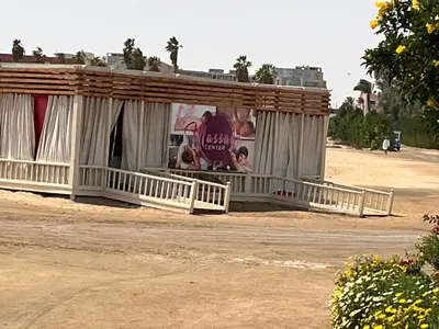 a building on the side of a dirt road at rezort Al Hambra, rezort Princess in Hurghada