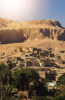 a village in the middle of the desert at Hepton hotel