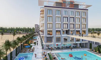an artist rendering of a hotel with a swimming pool at فلورينزا in Hurghada